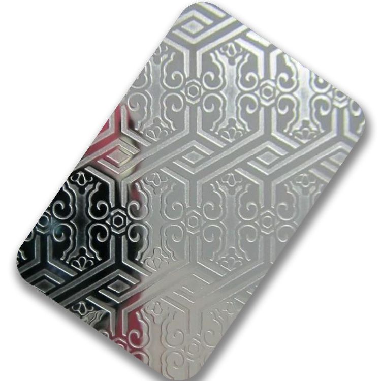 Abstract Pattern Etched Stainless Steel Sheet